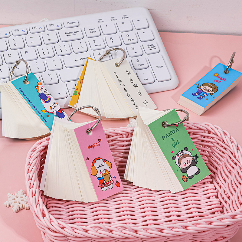 Giấy ghi chú chữ nhật nhiều hình kèm móc