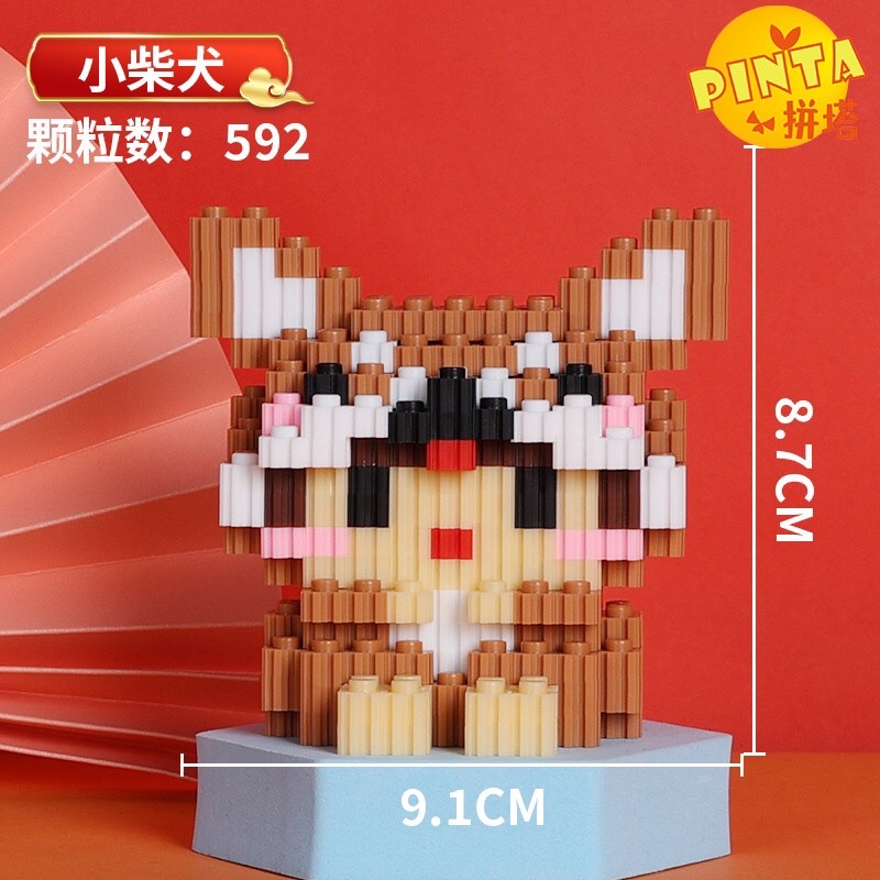 Mô hình lắp ráp 12 con giáp lego 3d mini bộ xếp hình mười hai linh thú cho bé