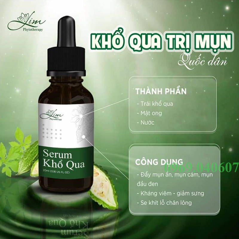 Serum khổ qua dưỡng da ngăn ngừa mụn nhà LIM