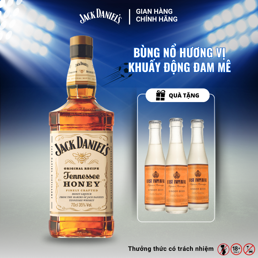 Rượu whiskey jack daniel's tennessee honey nồng độ alc 35% 700ml