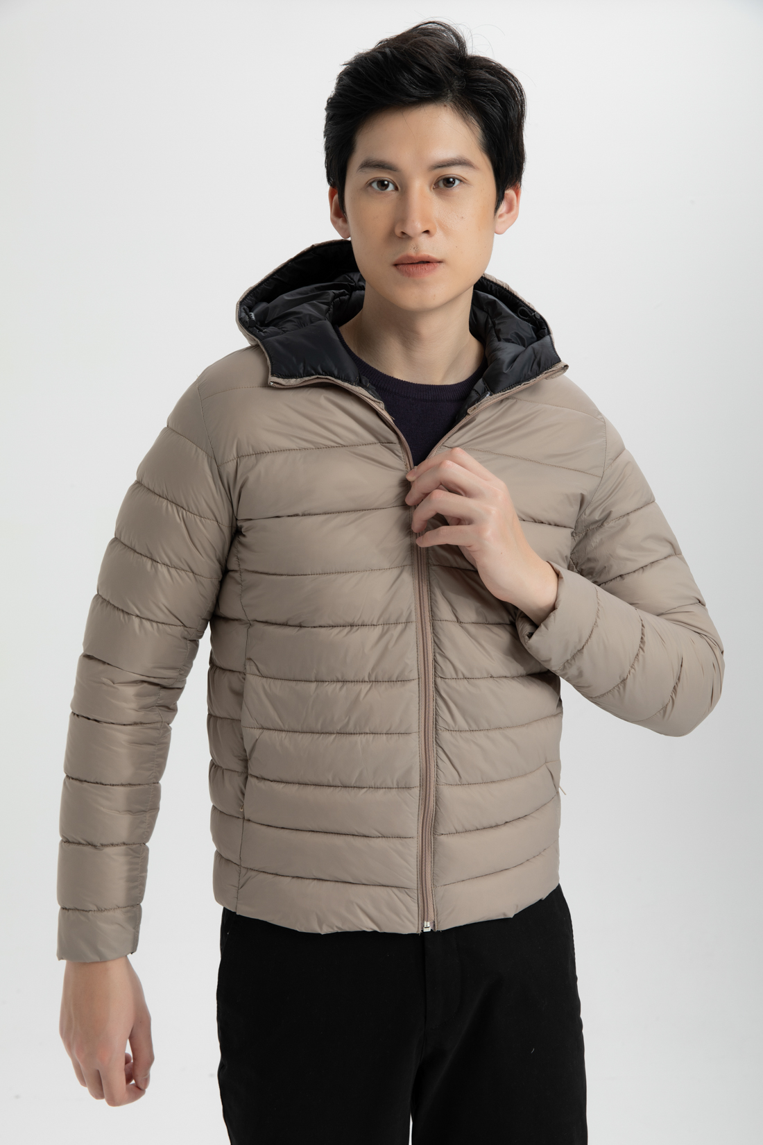 Áo khoác phao nam cổ mũ trẻ trung ivy moda ms 70e2537