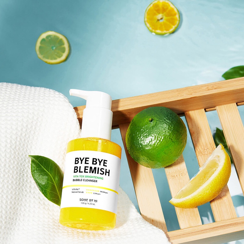 [HCM]Sữa Rửa Mặt Tạo Bọt Some By Mi Bye Bye Blemish Vita Tox Brightening Bubble Cleanser