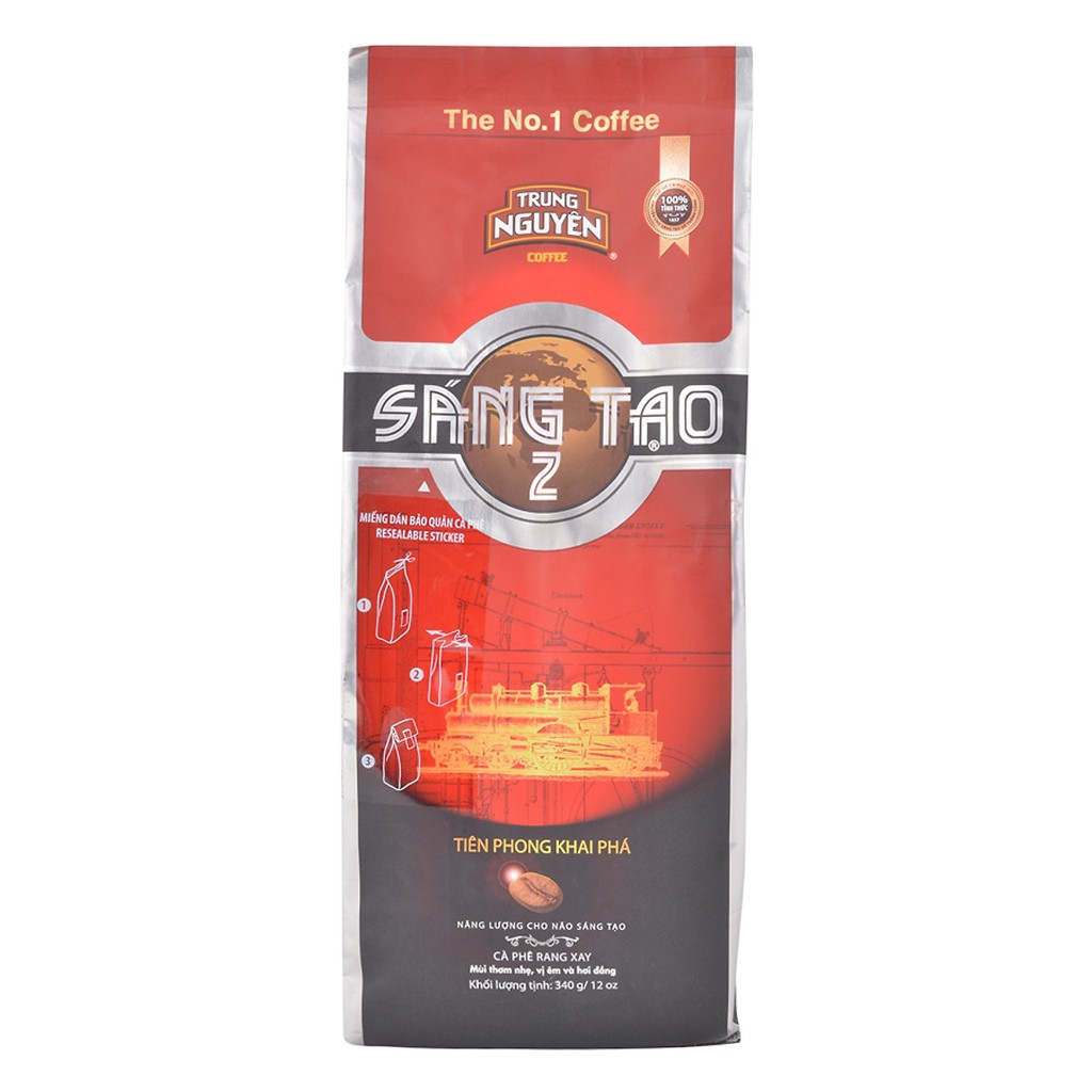 Cà phê sáng tạo 2 trung nguyên - gói 340g - cà phê pha phin