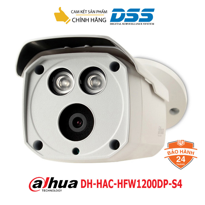 Camera HDCVI thân to 2MP hồng ngoại 80m Dahua DH-HAC-HFW1200DP-S4 chính hãng DSS Việt Nam