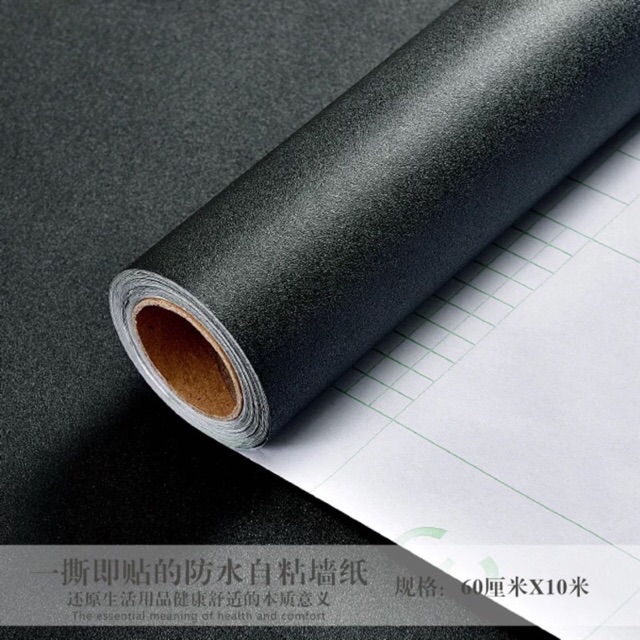 10m giấy dán tường mầu ghi và đen khổ 60 cm