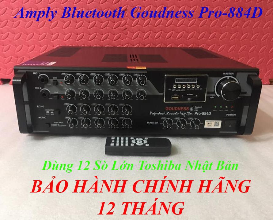 Amply karaoke bluetooth goudness pro 884d 12 sò lớn toshiba nhật bản - ampli karaoke bluetooth có hỗ trợ thẻ nhớ và usb goudness pro 884d