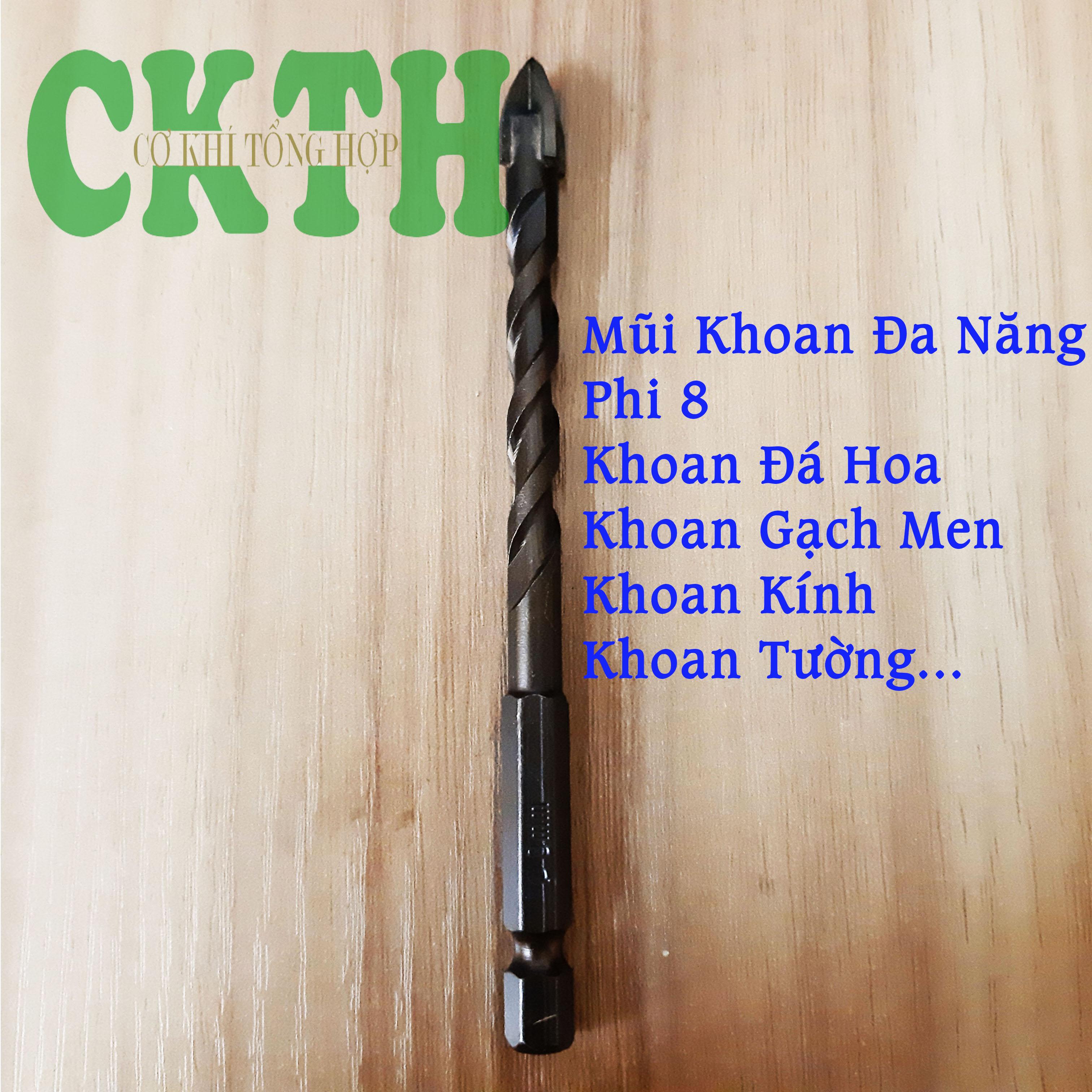 Mũi Khoan Đa Năng, Khoan Đá Hoa, Gạch Men, Tường... Phi 8