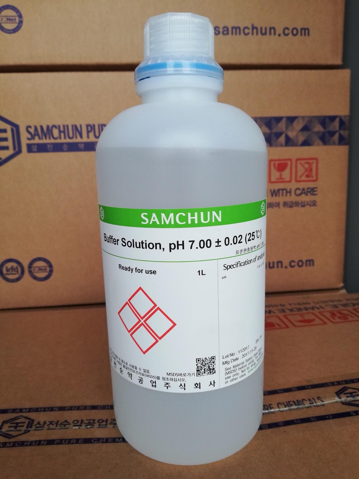 Dung dịch chuẩn Buffer Solution pH 7 Samchun Hàn Quốc chai 1 lít