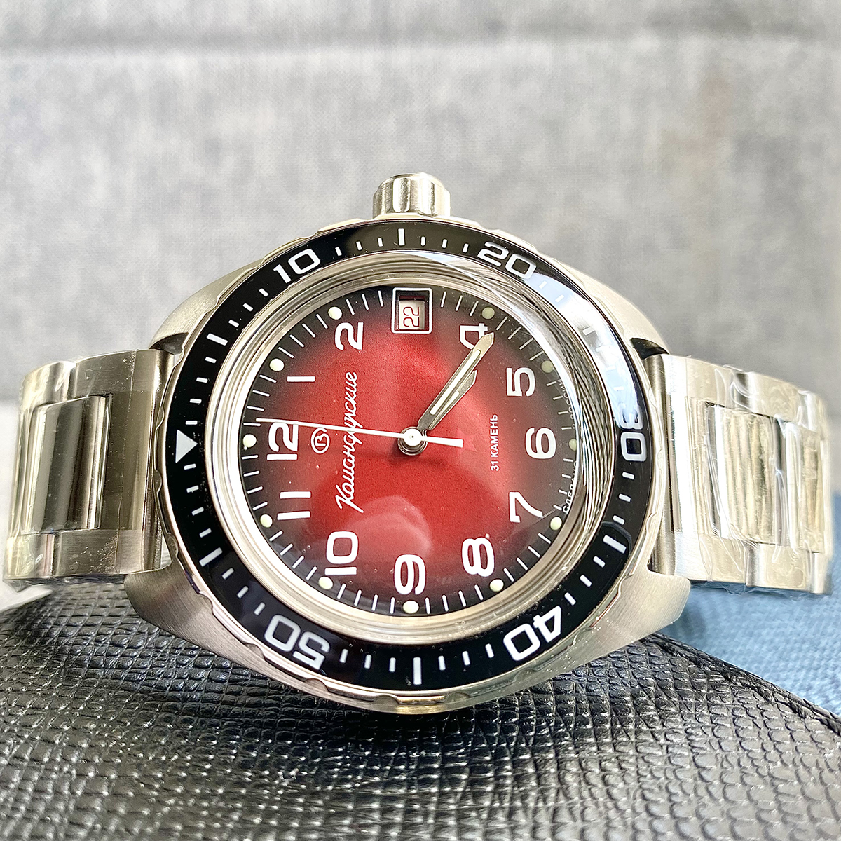 Đồng hồ Nga Vostok máy cơ tự động size mặt 42 chống nước 200M, đồng hồ nam quân đội Nga Komandirskie 02035A