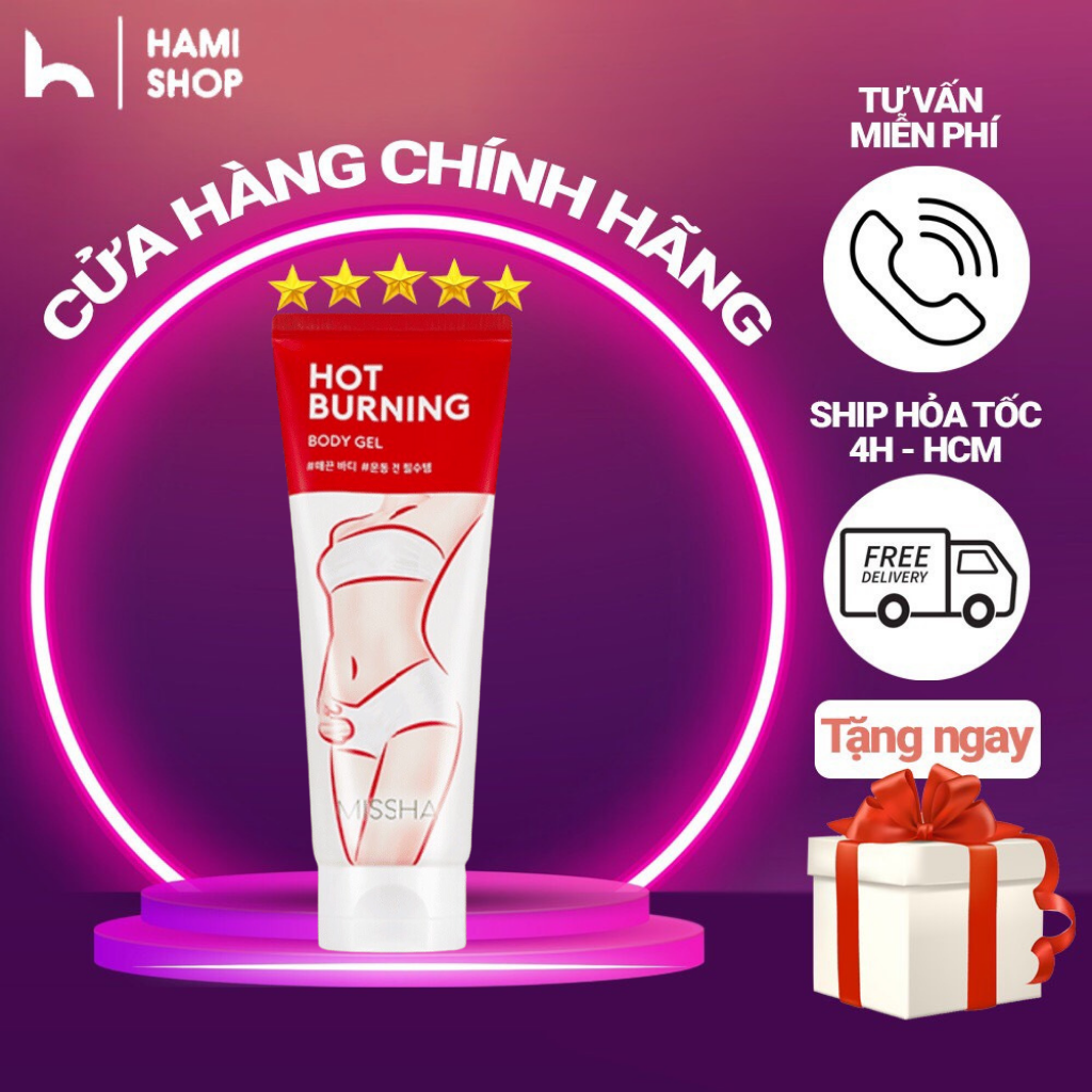 Kem tan mỡ bụng missha hot burning perfect body gel hàn quốc - gel giảm rạn nứt sau sinh