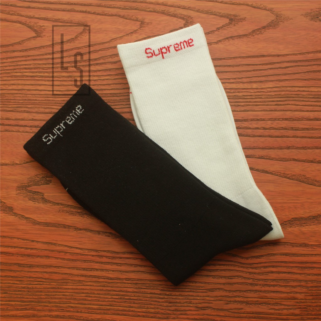 Tất vớ trơn supreme cao cổ - sẵn hàng