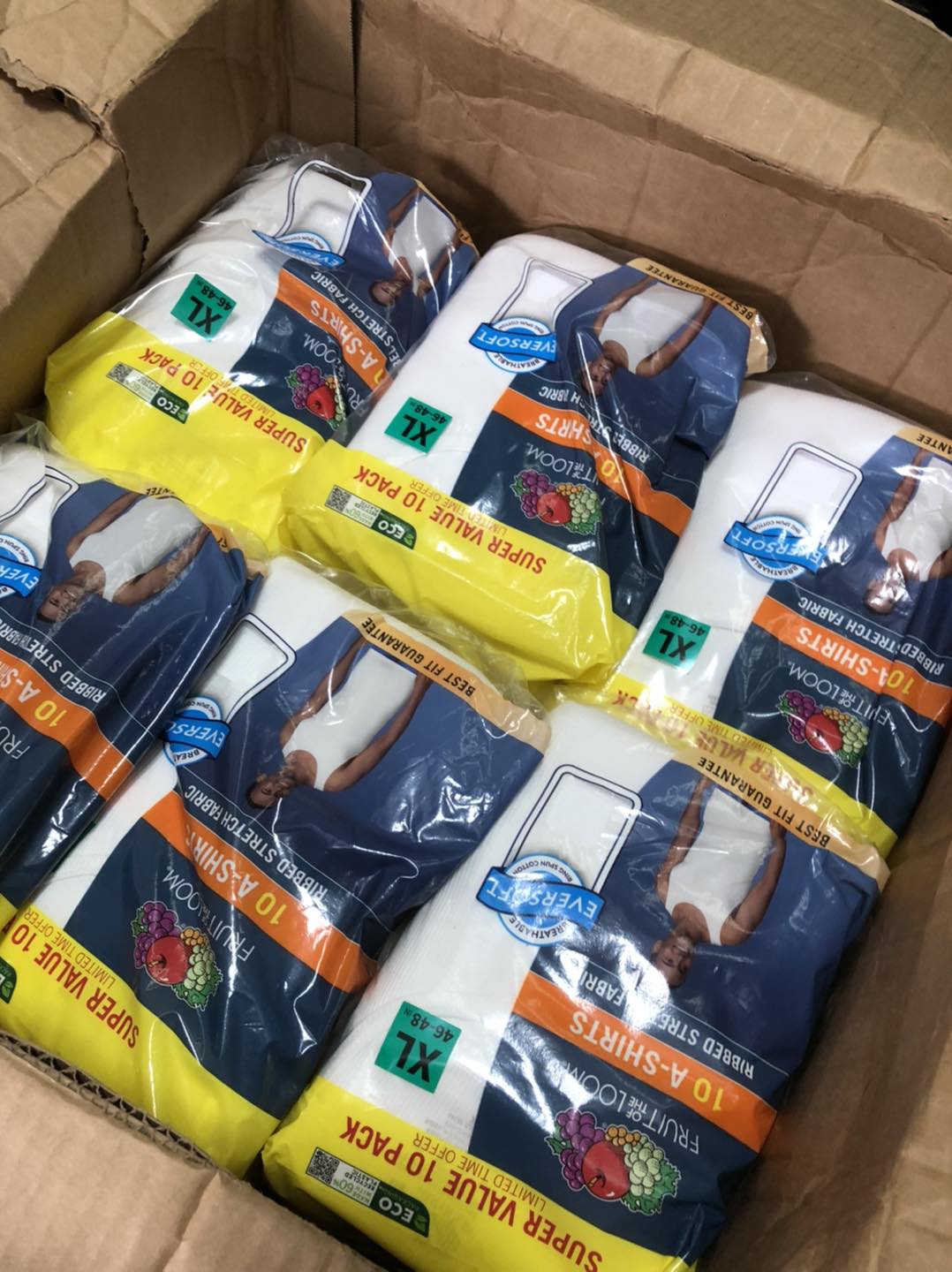 Áo thun ba lỗ fruit of the loom, áo ba lỗ trái cây, áo thun ba lỗ nam, áo lót nam, áo thun lot nam xách tay, hàng chính hảng