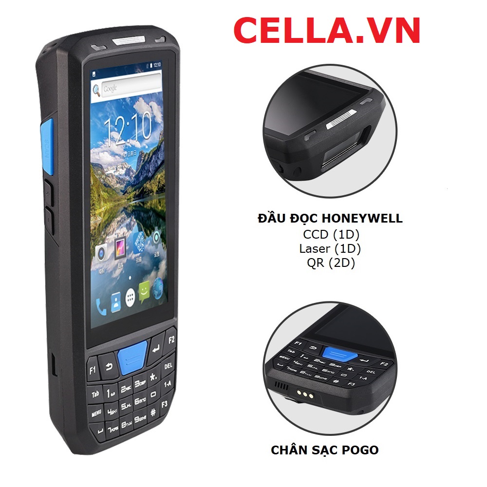 Máy quét mã vạch di động Android - PDA, quét mã vạch, hỗ trợ Wifi + 4G + Bluetooth.