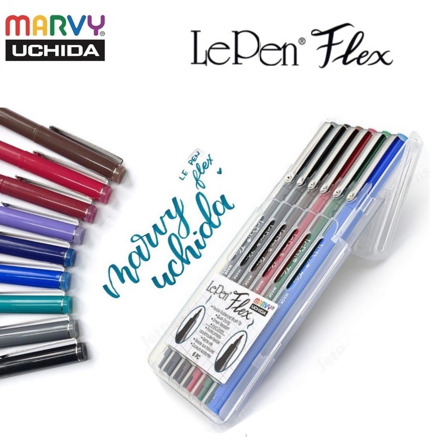 Set bút brush lepen flex marvy 4800