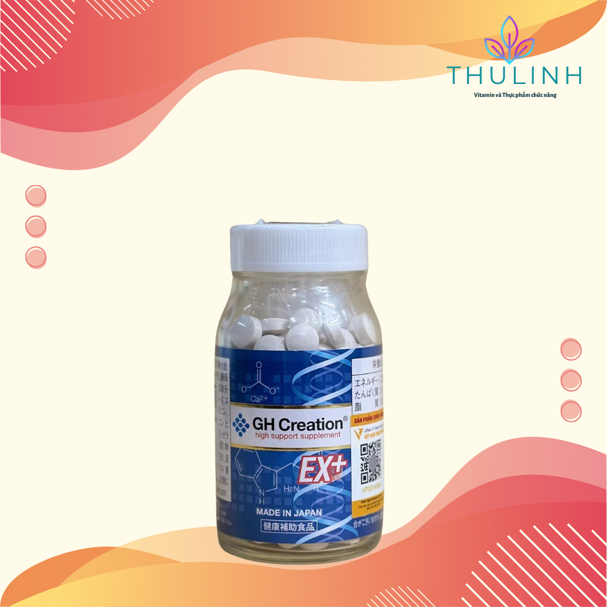 Viên Uống Tăng Chiều Cao GH Creation EX Nhật Bản Chính Hãng Cho Bé 1-10 Tuổi 270 Viên