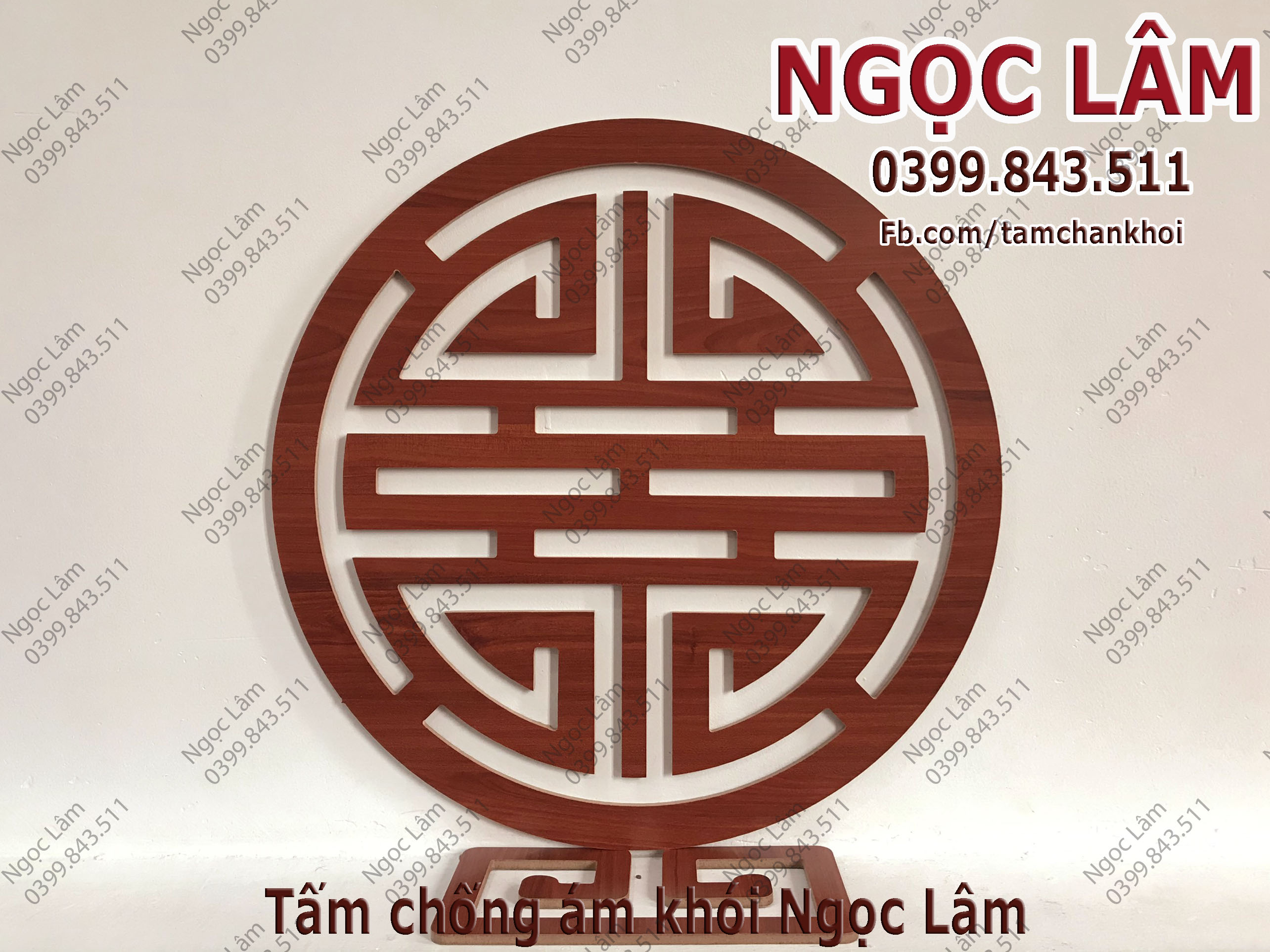 Ốp trang trí ban thờ 41x41cm chữ Thọ chống ẩm mốc cao cấp