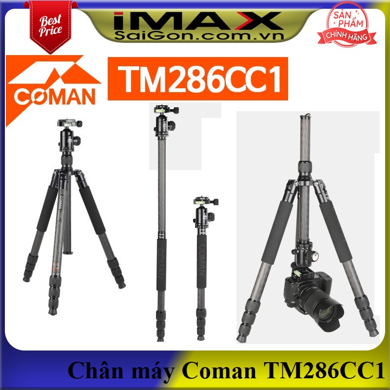 Chân máy ảnh tripod coman tm286cc1 carbon