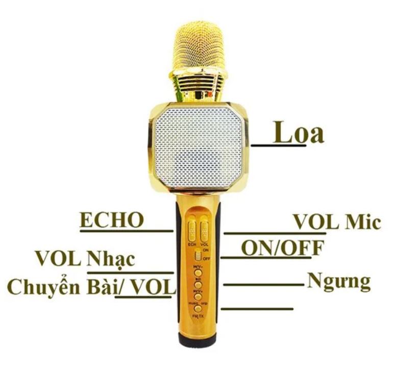 Mic Karaoke Kèm Loa Bluetooth TPHCM -  Sd10 Âm Thanh Sống Động Chống Hú Thỏa Sức Ca Hát. Phân Phối và BH Toàn Quốc .