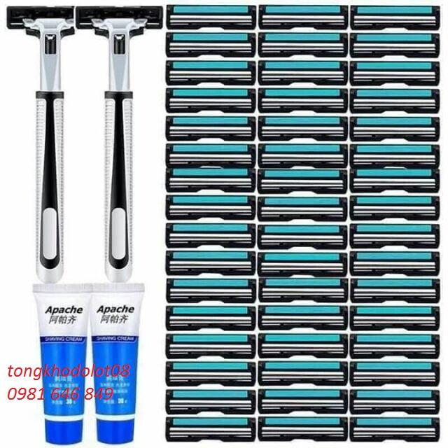 Dao cạo râu 36 lưỡi kép tặng kem,bàn cạo