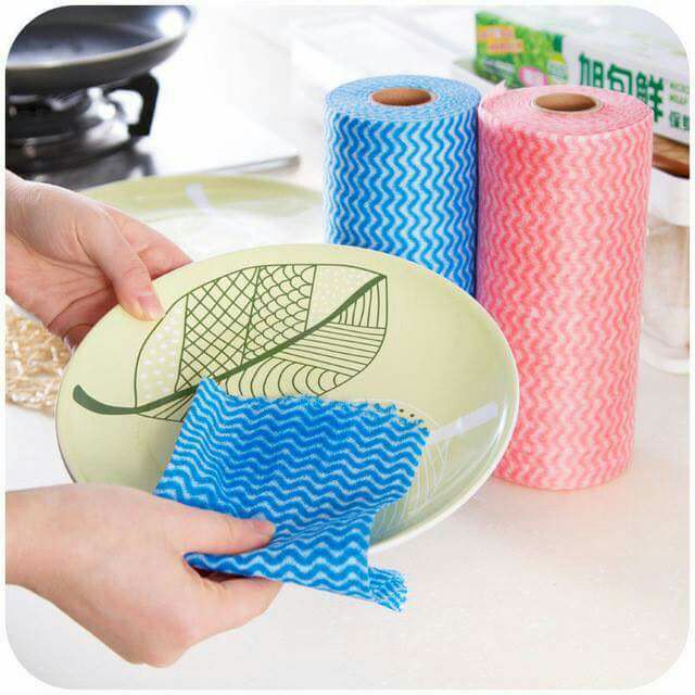 Combo 5 cuộn khăn lau đa năng loại đẹp,giấy lau, đồ dùng phòng bếp, vệ sinh nhà cửa, cuộn giấy lau