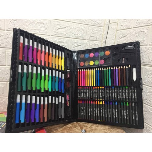 [HCM]Hộp bút màu dạ 150 chi tiết cho Bé tập vẽ tô màu