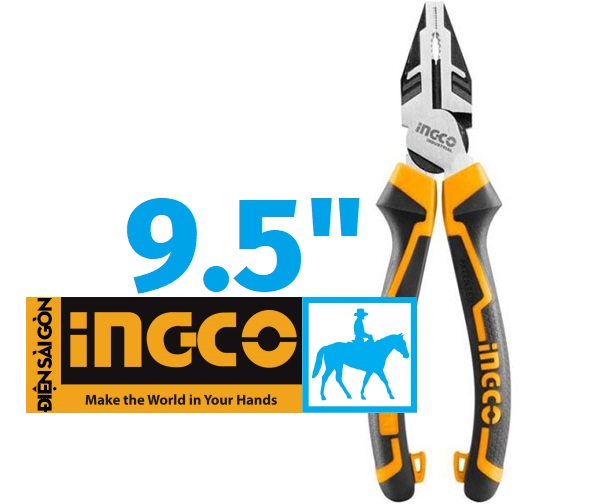 Kìm kềm răng điện 9.5inch 240mm crv ingco hhcp28240