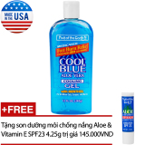 Gel lạnh dưỡng thể cool blue lô hội & bạc hà 340g + tặng son dưỡng môi chống nắng aloe & vitamin e spf23 4.25g