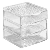 Hộp 3 tầng để đồ trang điểm Interdesign Rain