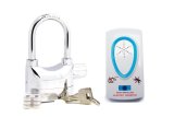 Khoá chống trộm và báo động thông minh Kinbar còng dài + Máy đuổi côn trùng Pest reject