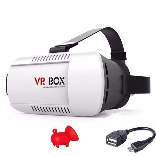 Kính thực tế ảo vr box phiên bản 1 tặng 1 cáp otg + 1 giá đỡ điện thoại hình con heo