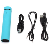 Loa Bluetooth kiêm Pin dự phòng Power 4000mAh (xanh dương) - Loa mini cho âm thanh trung thự Công suất 3W