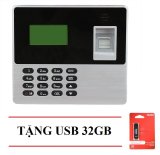 Máy chấm công quét vân tay elitek 6688 + usb 32gb