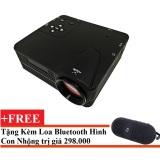 Máy chiếu mini led h80 tích hợp loa ngoài +tặng loa mini xc10