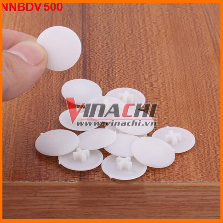 Nút Nhựa Bịt Đầu Vít - Túi 500 Cái - Nút Nhựa Bảo Vệ Đầu Vít Chuyên Dùng Cho Đồ Nội Thất, Nút Nhựa Bịt Đầu Vít Ốc Liên Kết Cam