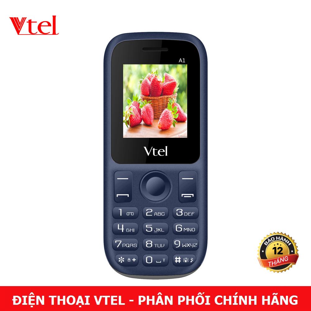 [HCM]Điện thoại di động Vtel A1 2 SIM (Màu xanh) - Bảo Hành 12 Tháng