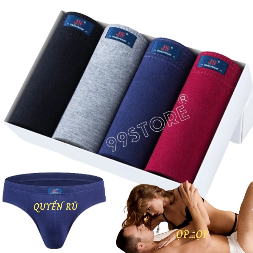 [COMBO 4] Quần lót nam tam giác cao cấp, quần sịp tam giác size L,XL,2XL, chất liệu cotton 100%, quần lót mềm mại thoáng mát, BODY gợi cảm tự tin hơn cho nam giới, quần lót cam kết đạt tiêu chuẩn chất lượng quốc tế R