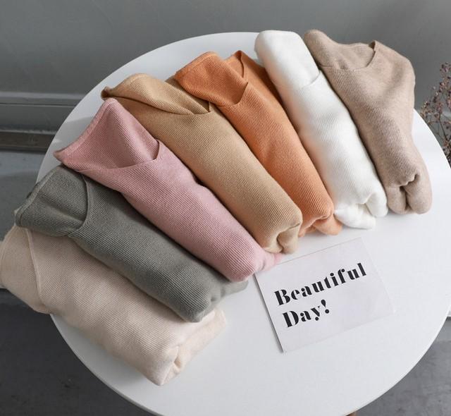 [HCM]Áo Len Tăm Cổ Tim Tay Dài Cuốn Biên