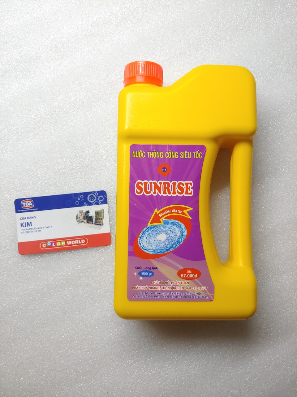 Nước thông cống SUNRISE loại cực mạnh .    160Shop