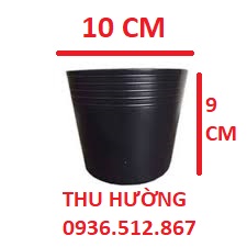 Combo 50 Cái Chậu nhựa đen 12x10 C6 trồng - ươm cây Loại Dày- Dẻo-Bền