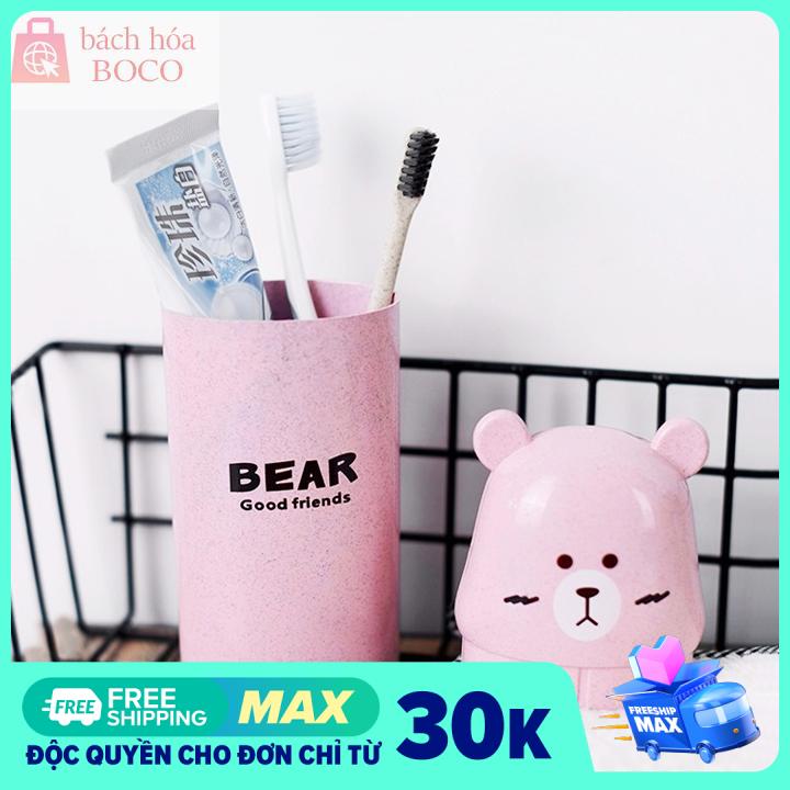 Hộp đựng bàn chải và kem đánh răng du lịch hình gấu, hộp đựng đồ dùng cá nhân du lịch, công tác, hộp đựng dụng cụ vệ sinh cá nhân du lịch