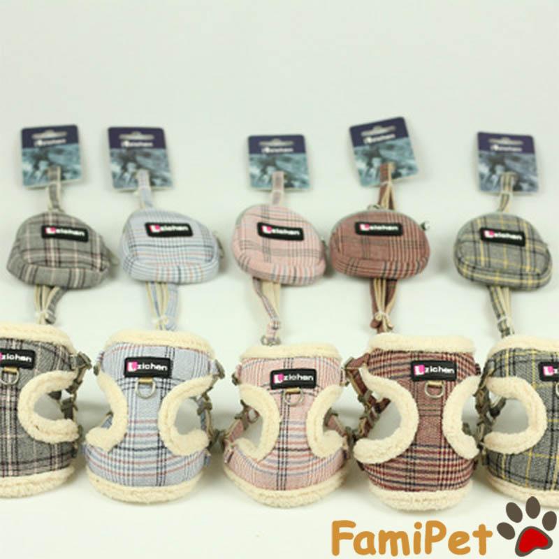 Yếm teddy cho chó mèo kèm túi và dây dắt