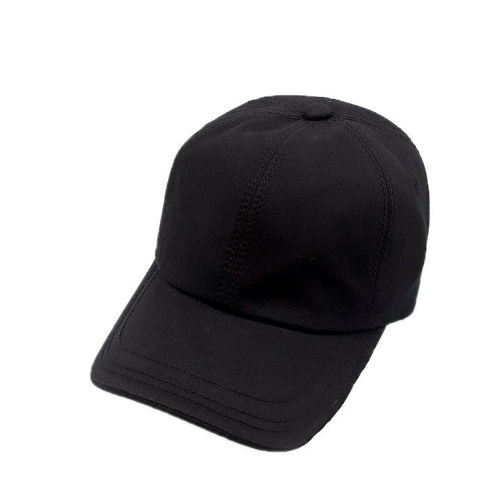 Nón lưỡi trai trơn unisex mũ kết trơn màu đen trắng