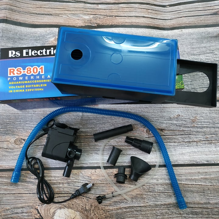 Máy lọc nước bể cá cảnh RS 801 + 1 miếng bông lọc nước
