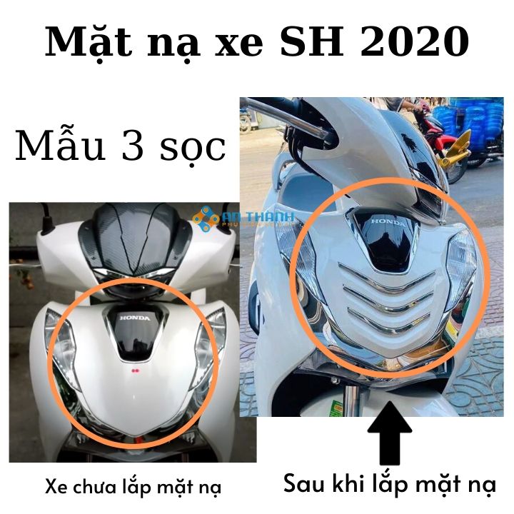 [HCM]Mặt nạ 3 sọc SH 2020 sang trọng. Đủ màu theo xe.