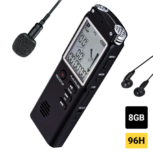 Máy ghi âm giọng nói mini siêu nhỏ T60 bộ nhớ 8GB - Ghi âm liên tục 96 giờ