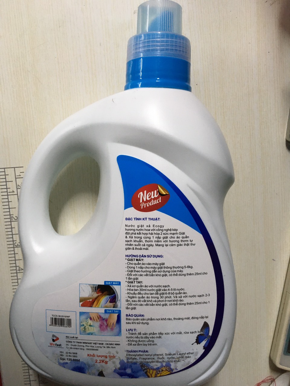 Nước giặt xả Ecogy