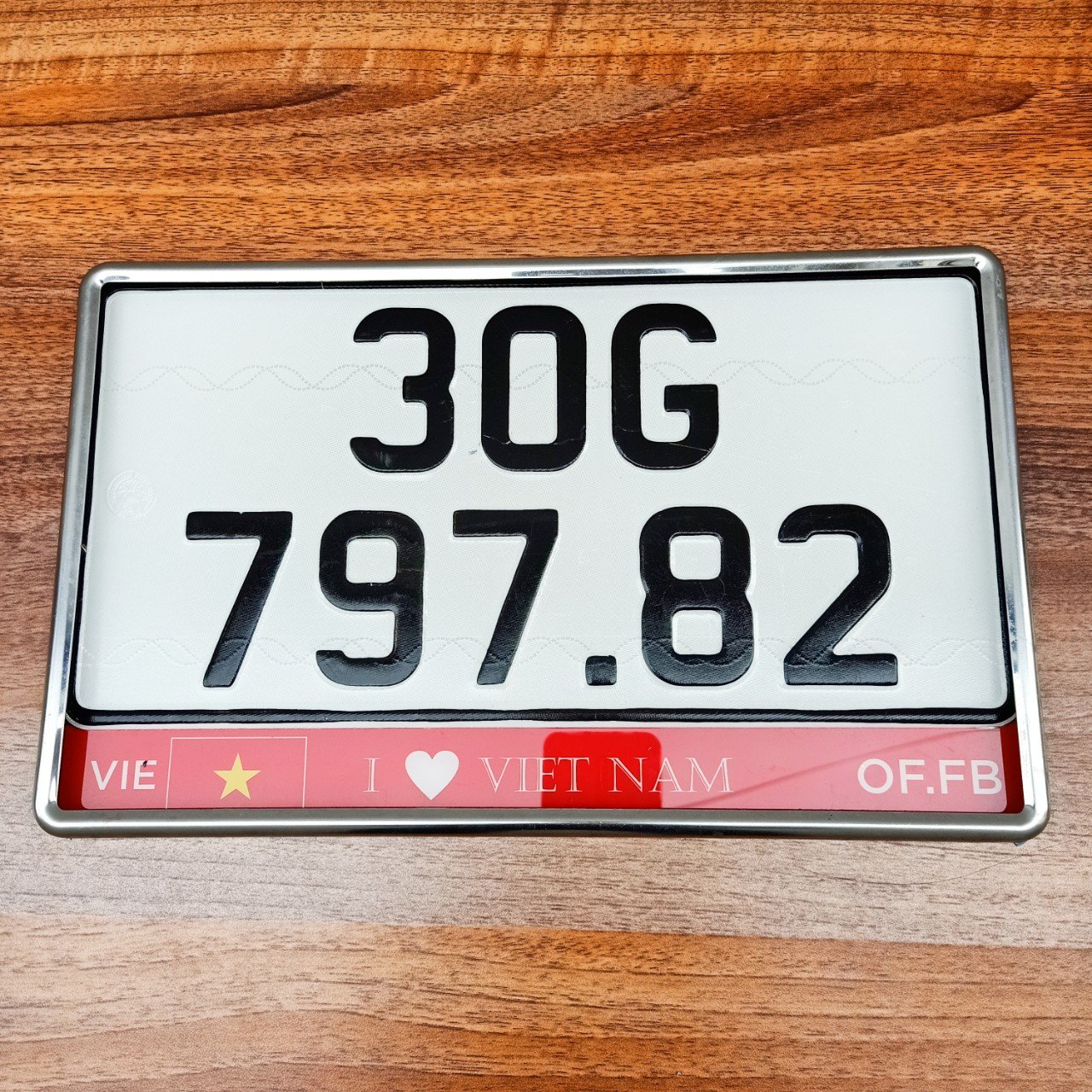 Biển số ô tô đẹp mẫu mới 2 biển chữ nhật kích thước 33x16.5cm lắp cho xe đăng kí mới