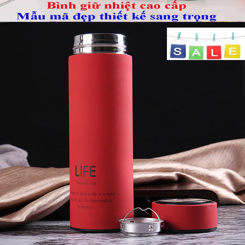 Bình nước clock and clock Bình giữ nhiệt Life  inox 500ml-nhỏ gọn, tiện dụng, giữ nhiệt lý tưởng Giảm giá sốc 50%, bảo hành 1 đổi 1, uy tín bởi May Store Mã SP 210