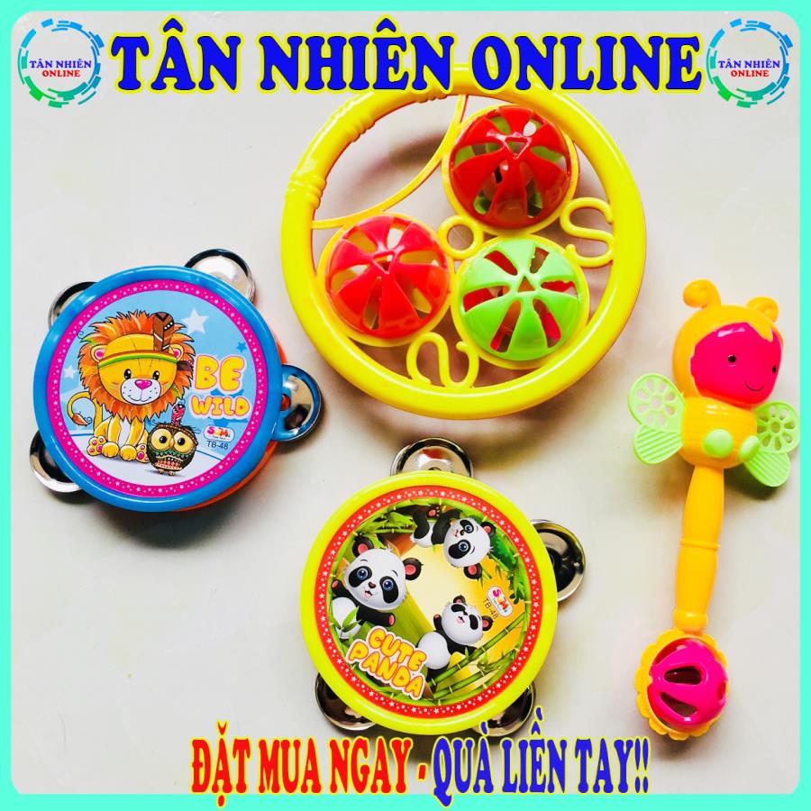 Đồ chơi trống cho bé gồm Combo 2 Lục lạc xúc xắc cầm tay đủ loại đáng yêu ngộ nghĩnh dành cho bé