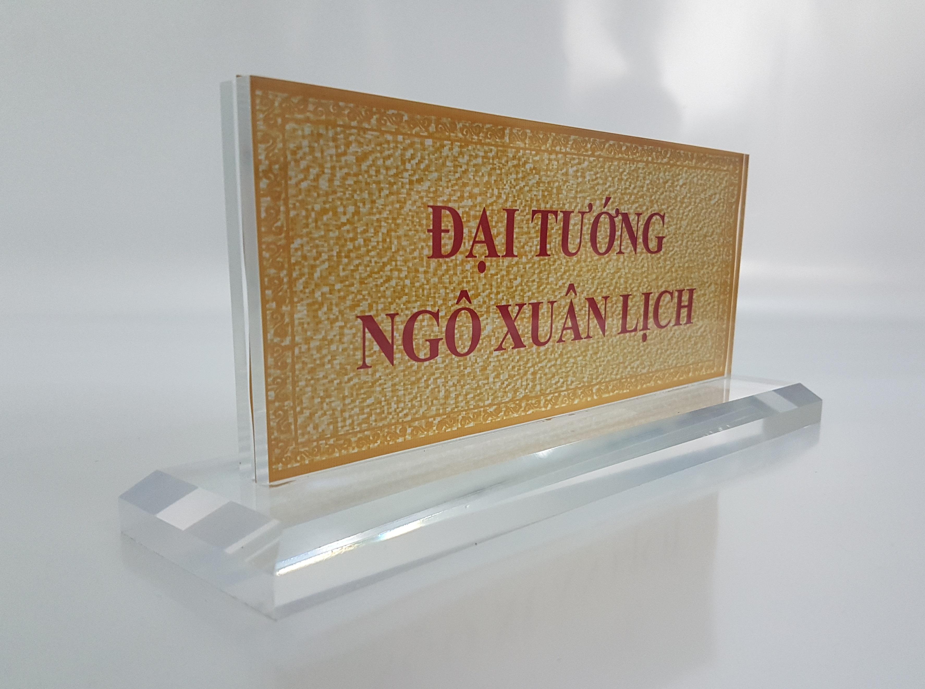 Biển chức danh mica để bàn 100x200mm